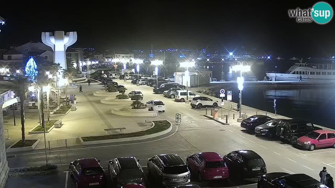 Vodice Live webcam – marina and  seafront