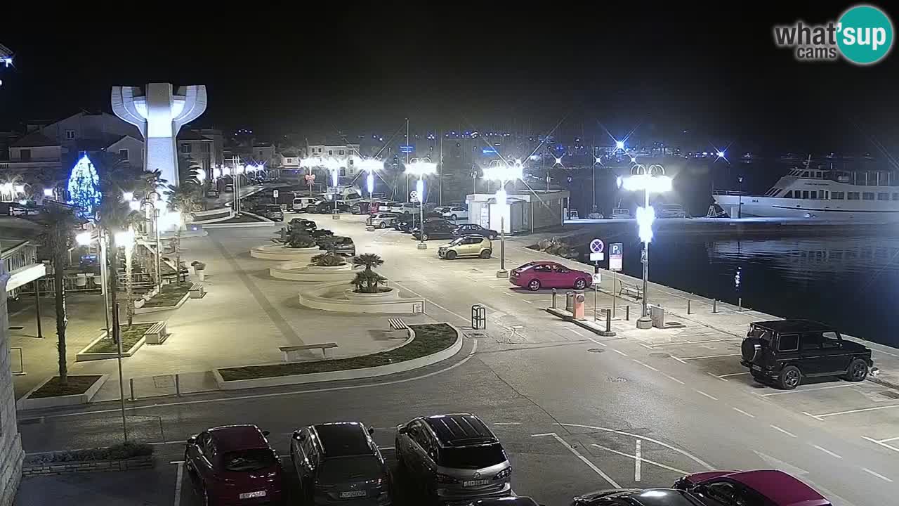 Vodice Live webcam – marina and  seafront