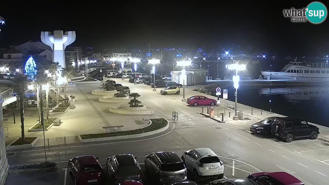 Vodice Live webcam – marina and  seafront