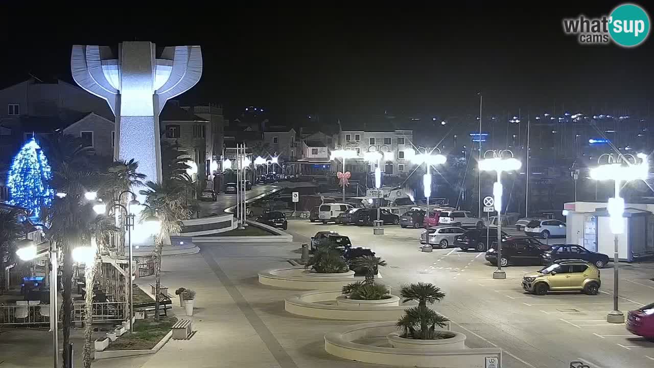 Vodice Live webcam – marina and  seafront