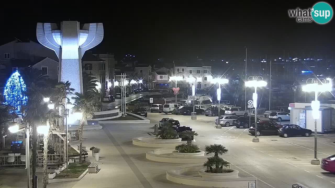 Vodice Live webcam – marina and  seafront