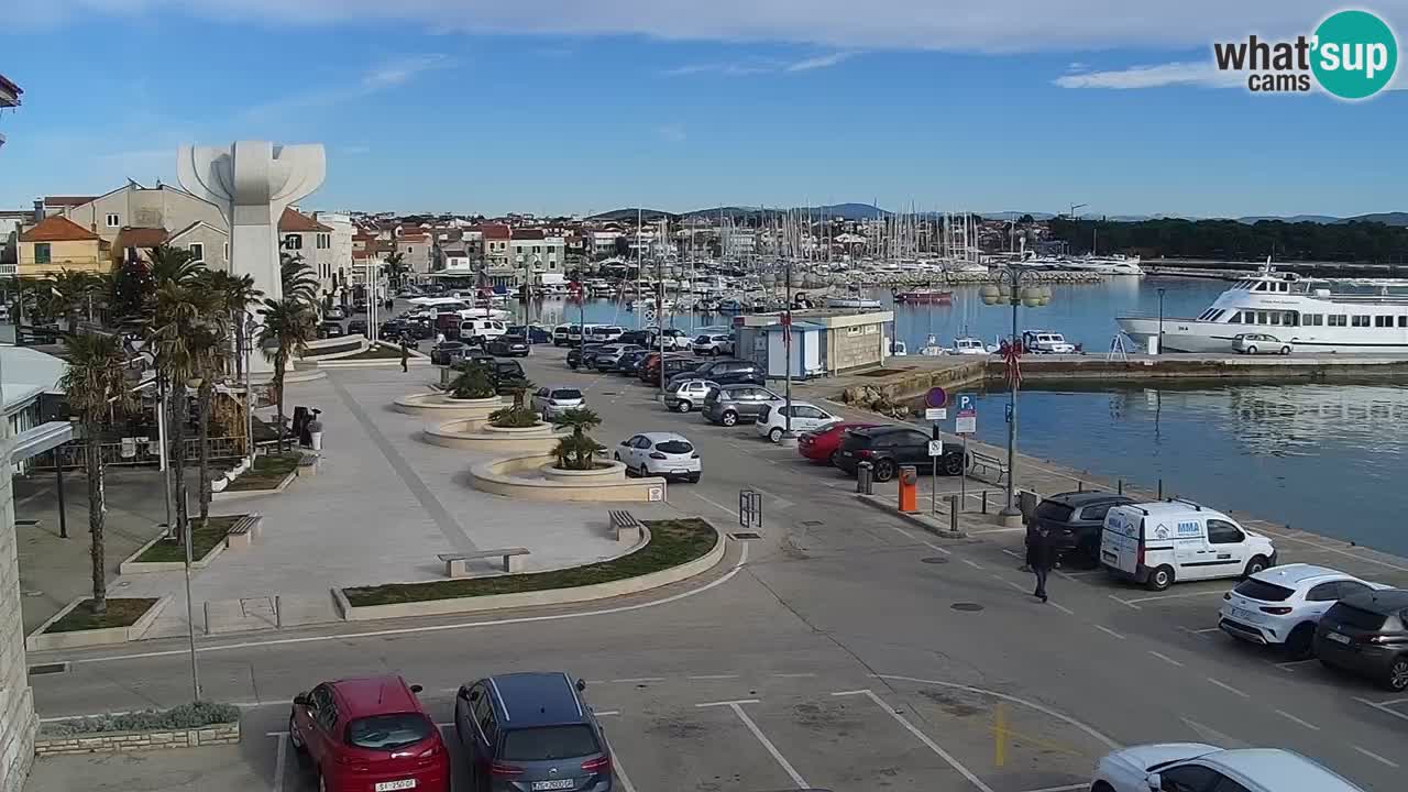 Vodice Live webcam – marina and  seafront