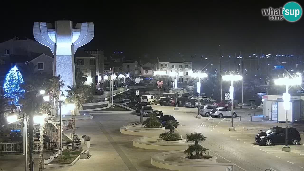 Vodice Live webcam – marina and  seafront