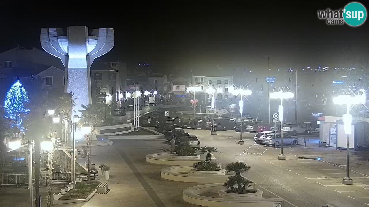 Vodice Live webcam – marina and  seafront