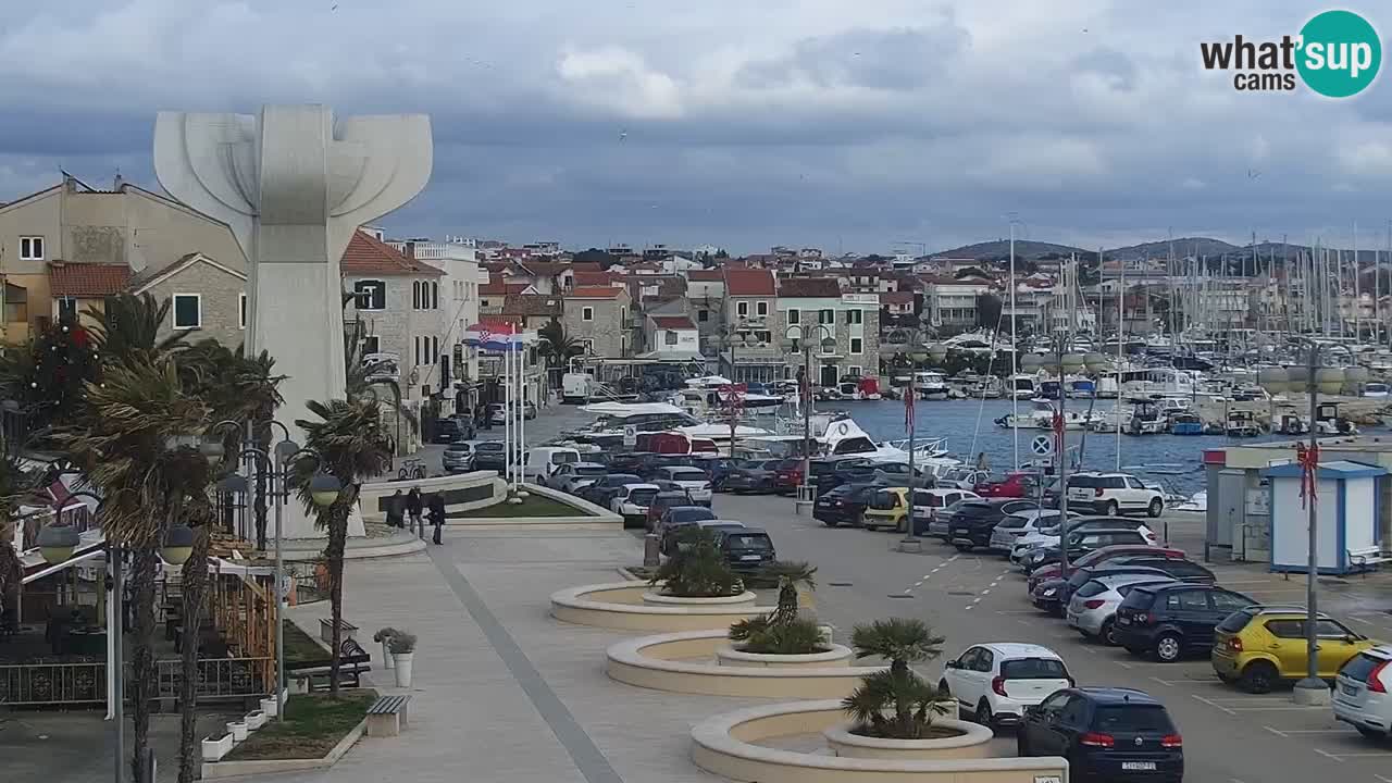 Vodice Live webcam – marina and  seafront