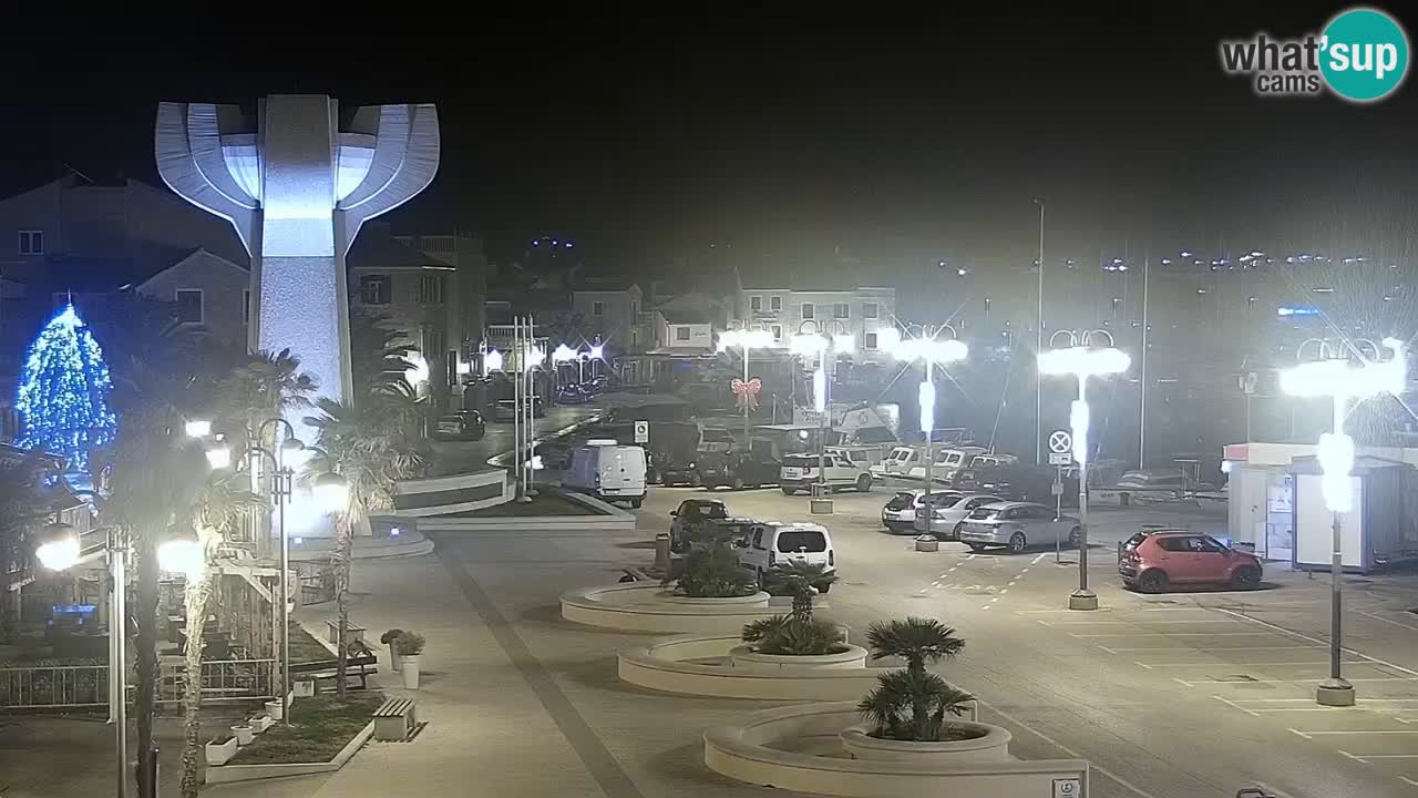 Vodice Live webcam – marina and  seafront