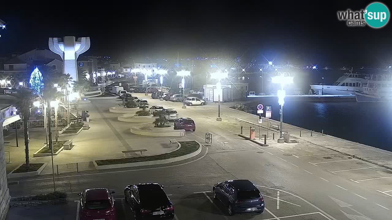 Vodice Live webcam – marina and  seafront