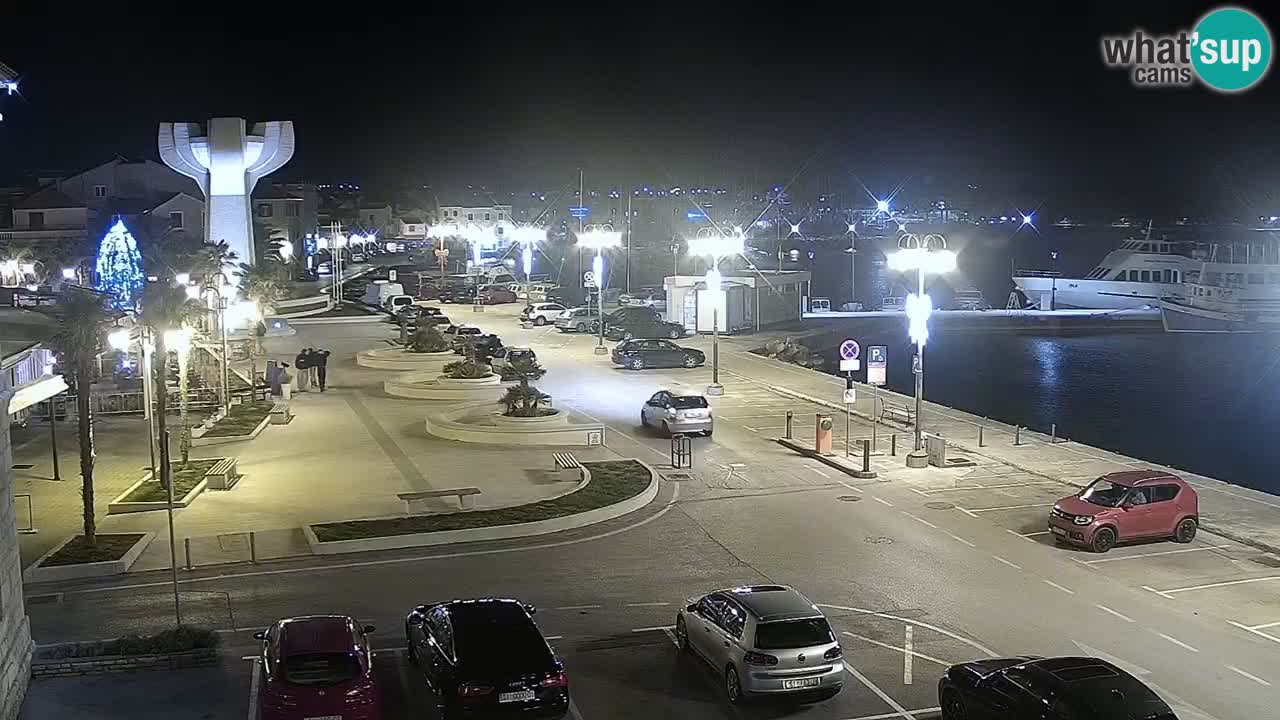 Vodice Live webcam – marina and  seafront