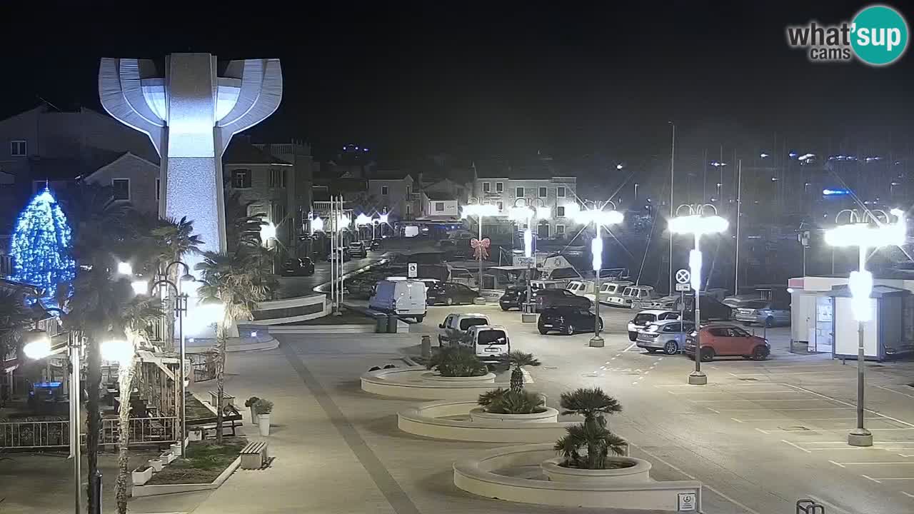 Vodice Live webcam – marina and  seafront