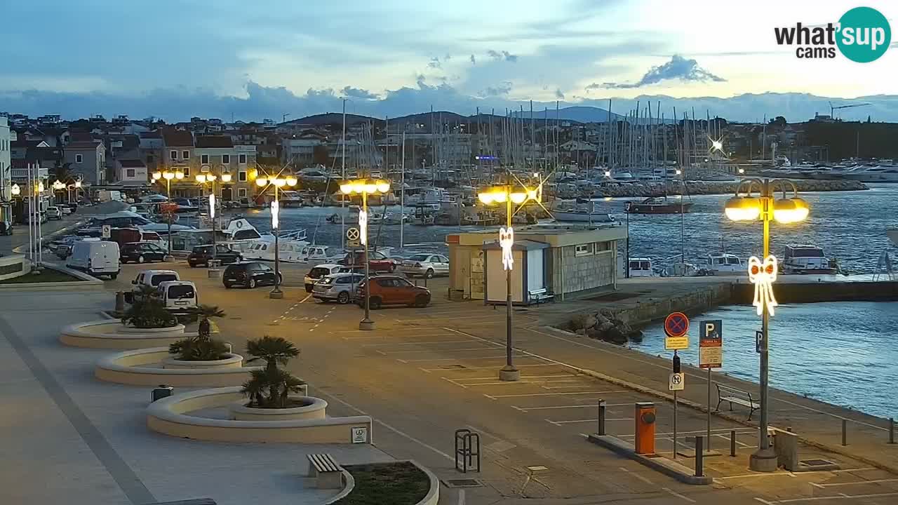 Vodice Live webcam – marina and  seafront