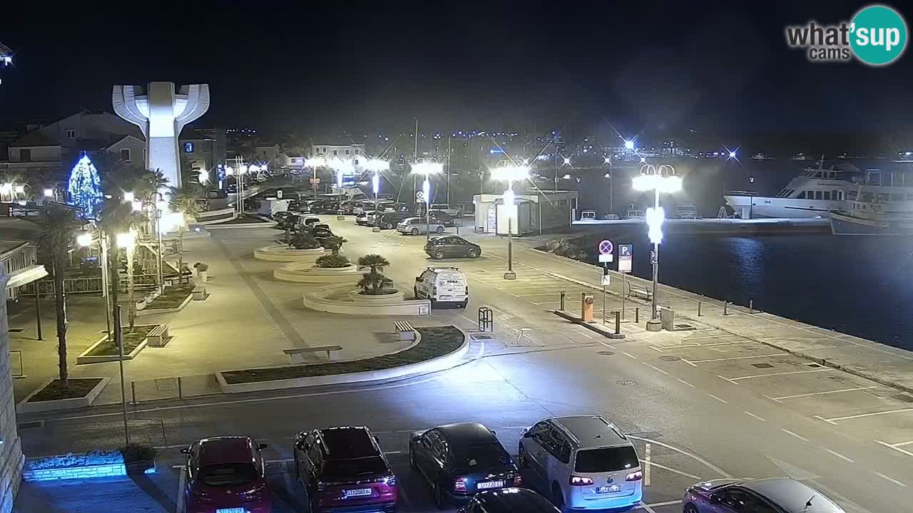 Vodice Live webcam – marina and  seafront