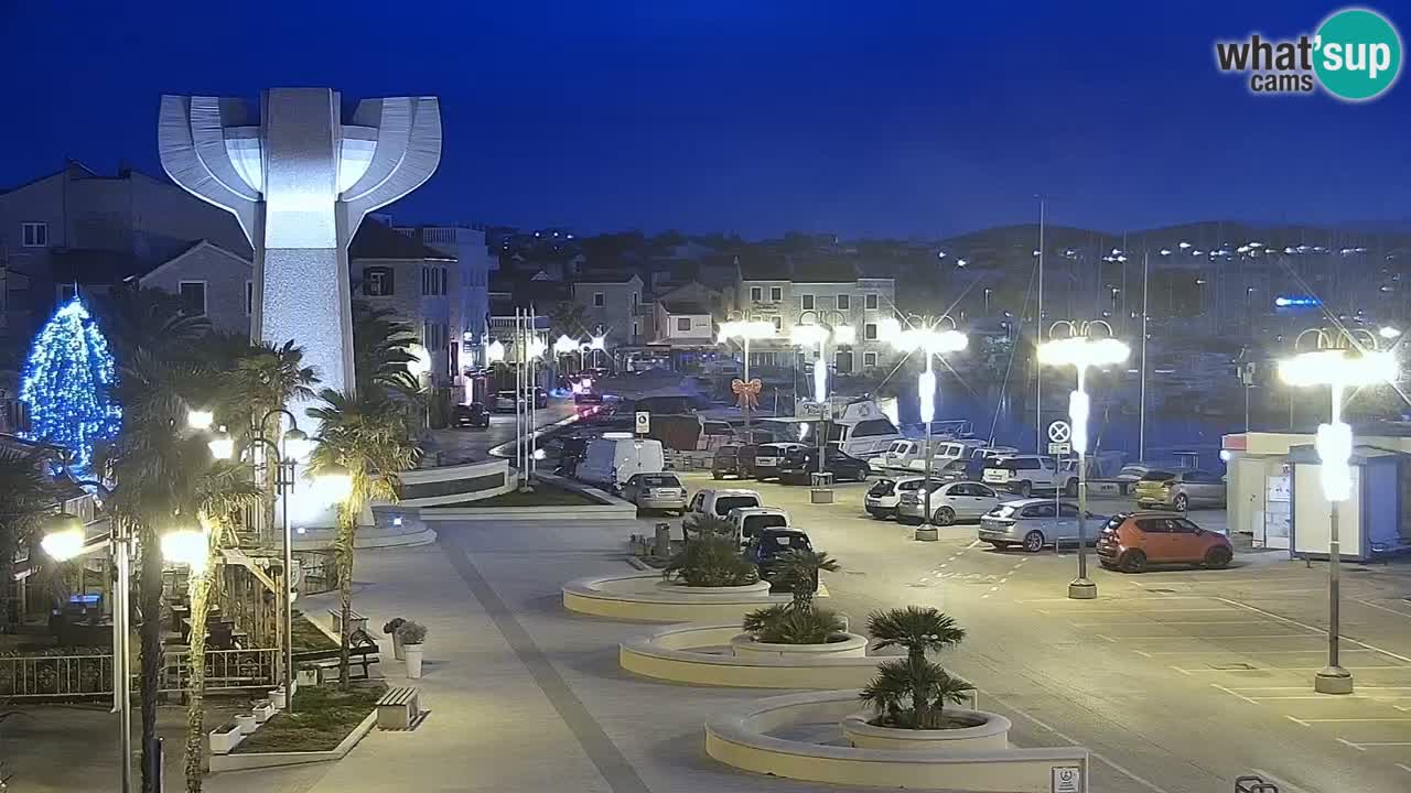 Vodice Live webcam – marina and  seafront