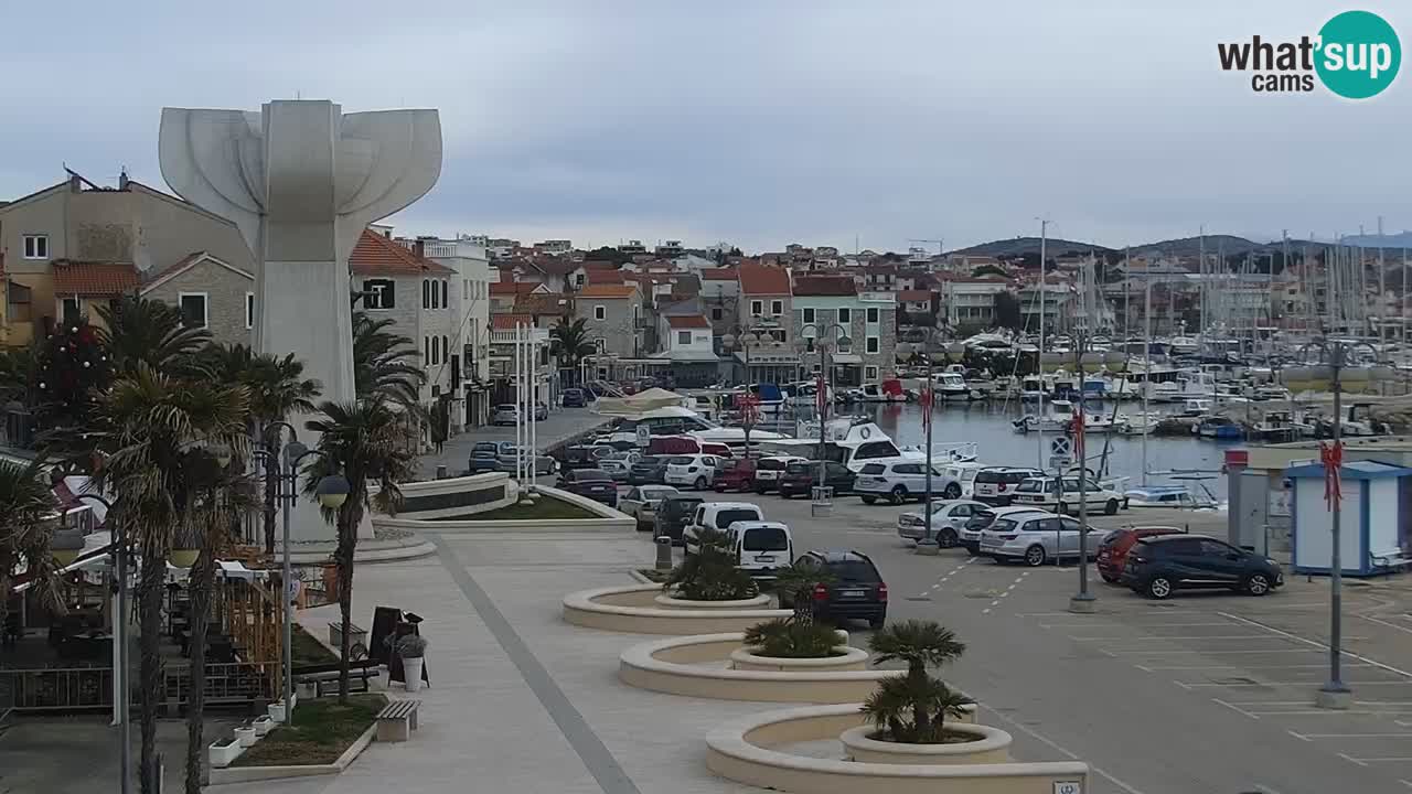 Vodice Live webcam – marina and  seafront