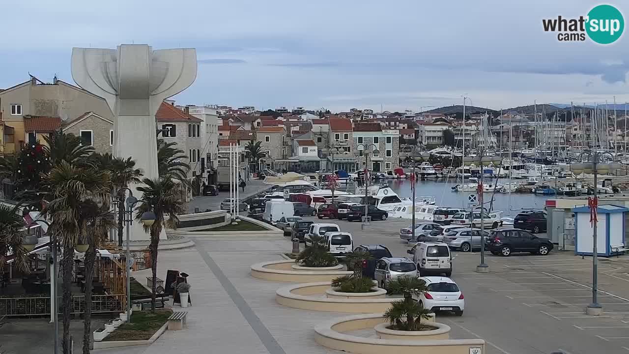 Vodice Live webcam – marina and  seafront