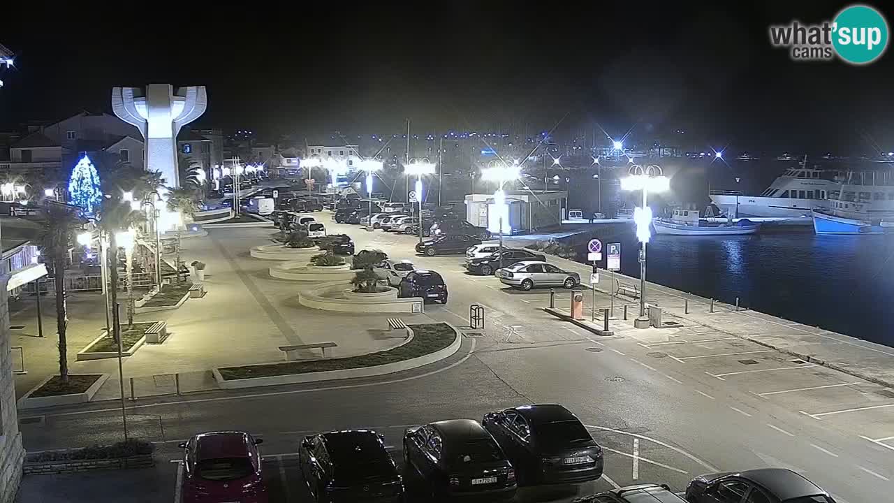 Vodice Live webcam – marina and  seafront