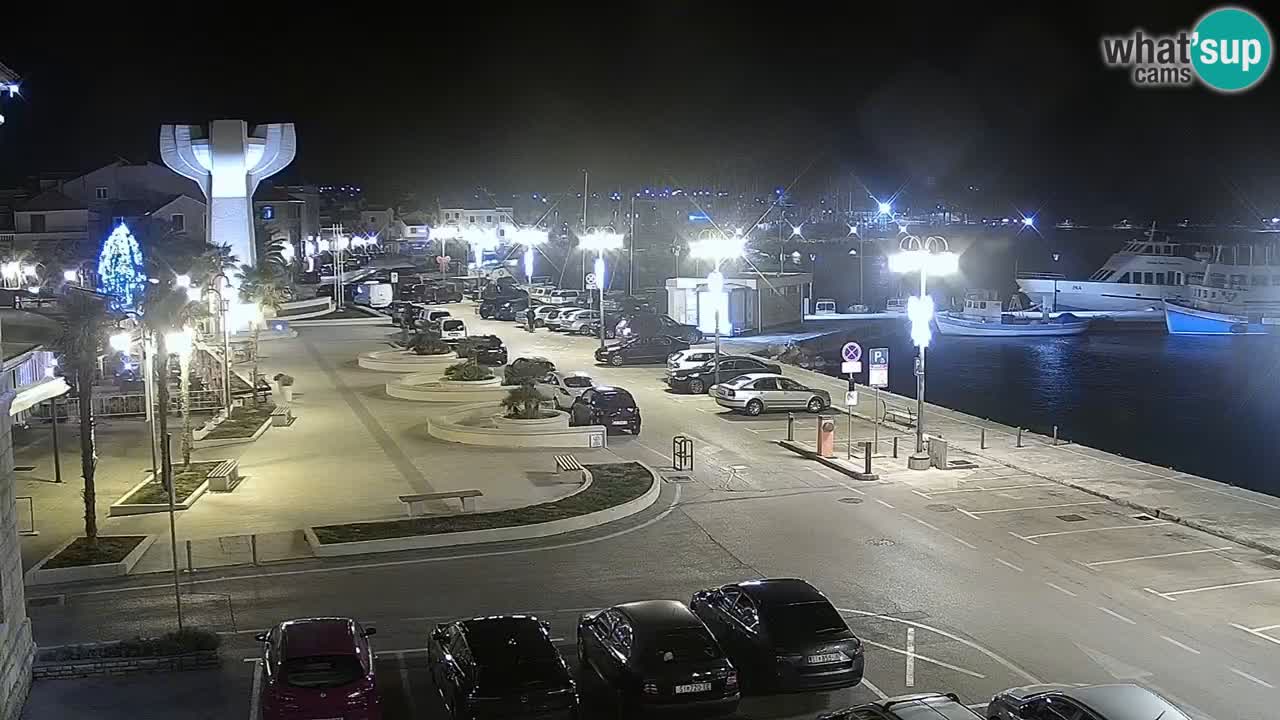 Vodice Live webcam – marina and  seafront