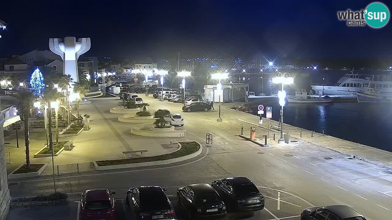 Vodice Live webcam – marina and  seafront