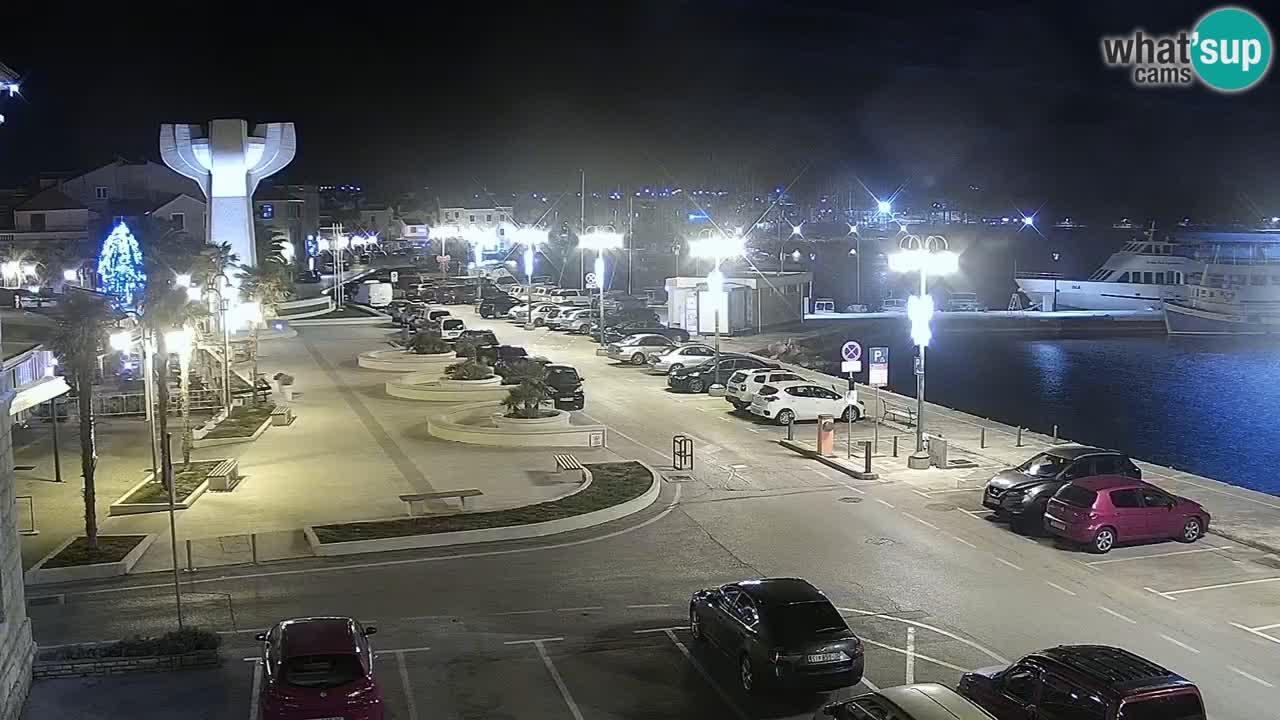 Vodice Live webcam – marina and  seafront