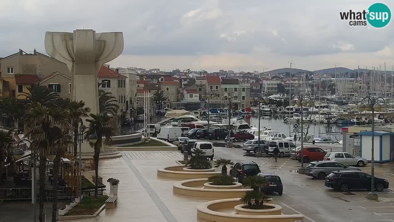 Vodice Live webcam – marina and  seafront