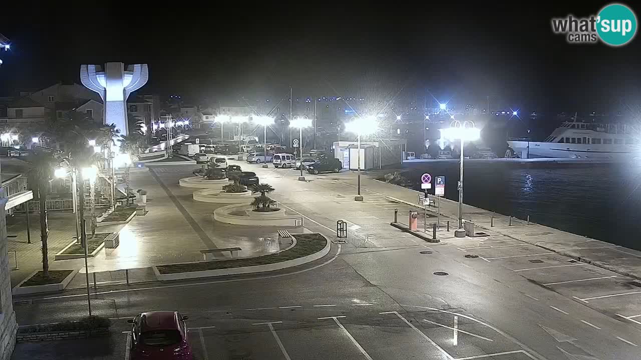 Vodice Live webcam – marina and  seafront