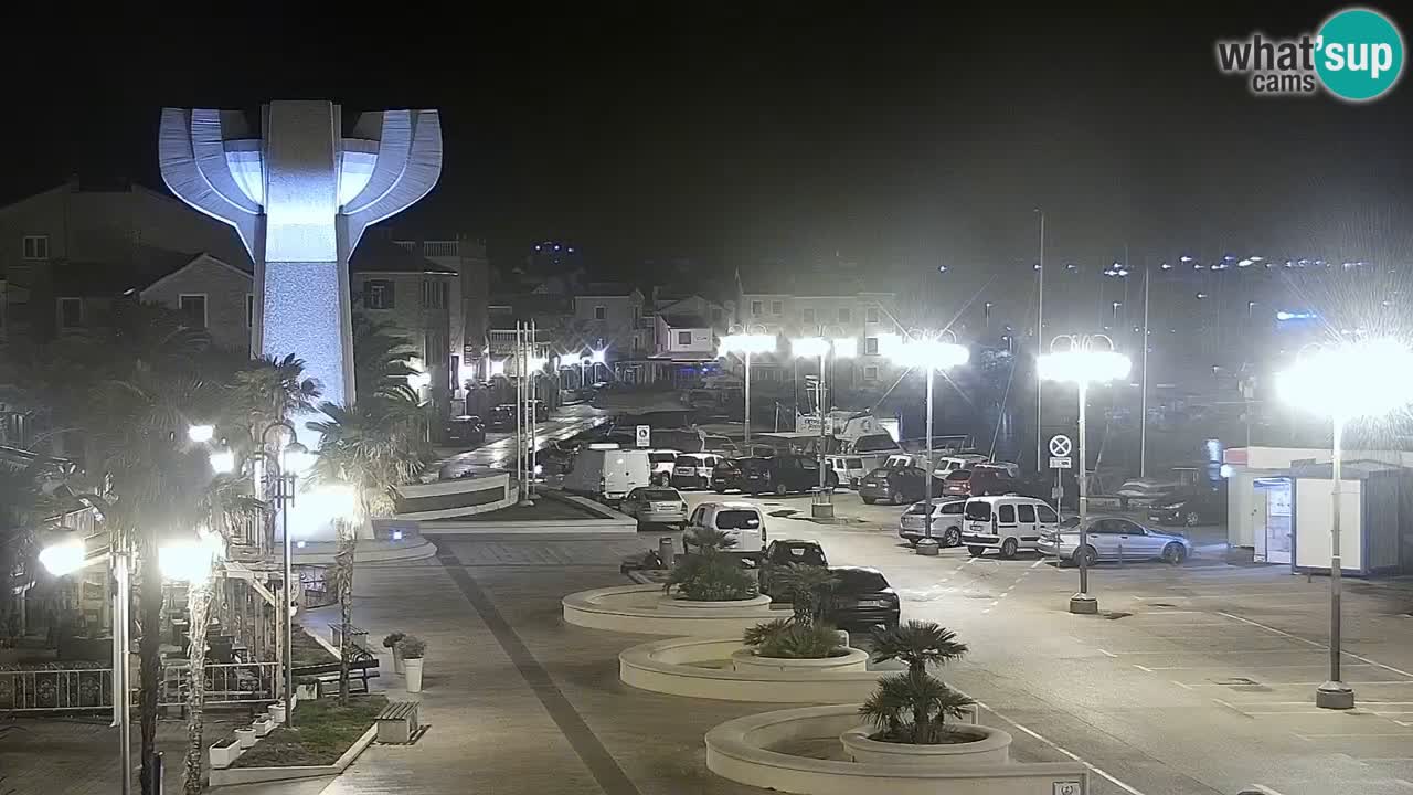 Vodice Live webcam – marina and  seafront