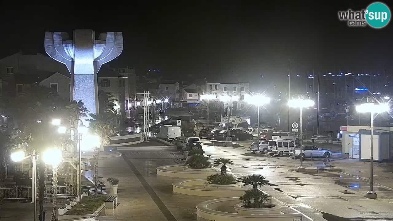 Vodice Live webcam – marina and  seafront