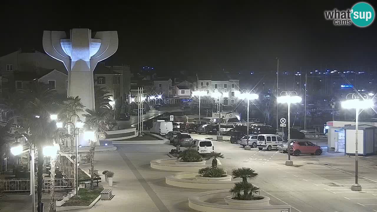 Vodice Live webcam – marina and  seafront