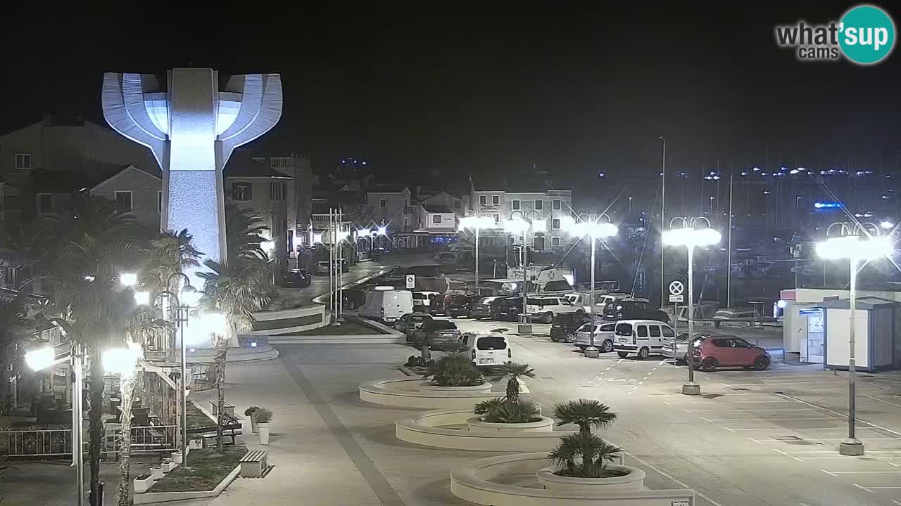 Vodice Live webcam – marina and  seafront