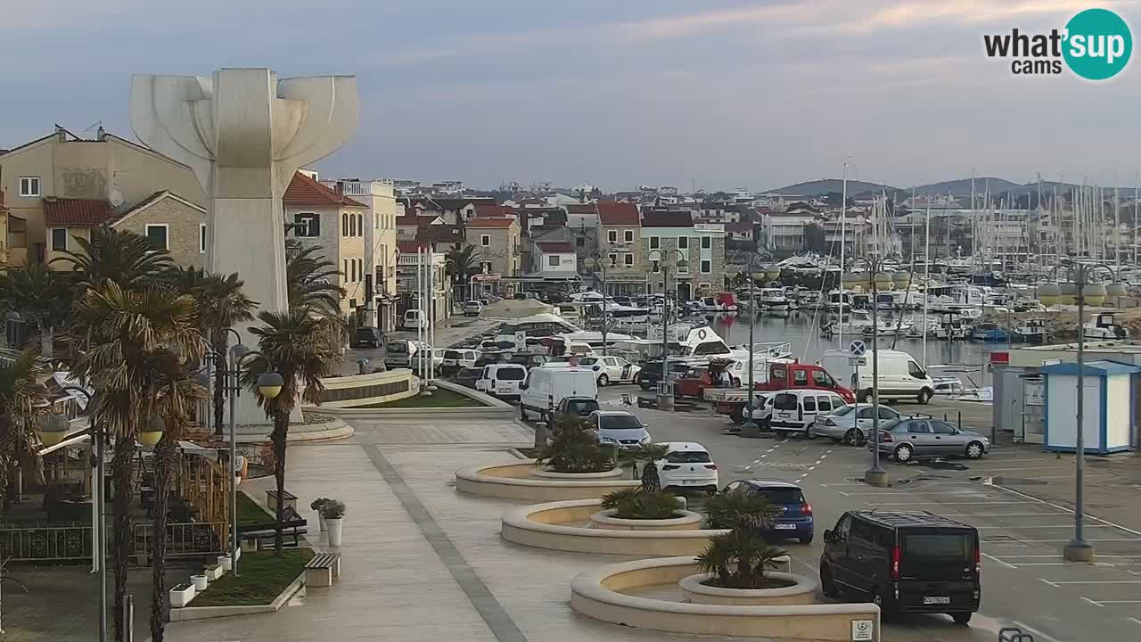 Vodice Live webcam – marina and  seafront