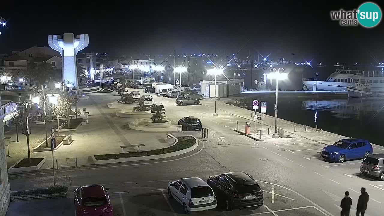 Vodice Live webcam – marina and  seafront