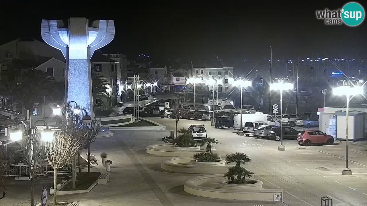 Vodice Live webcam – marina and  seafront