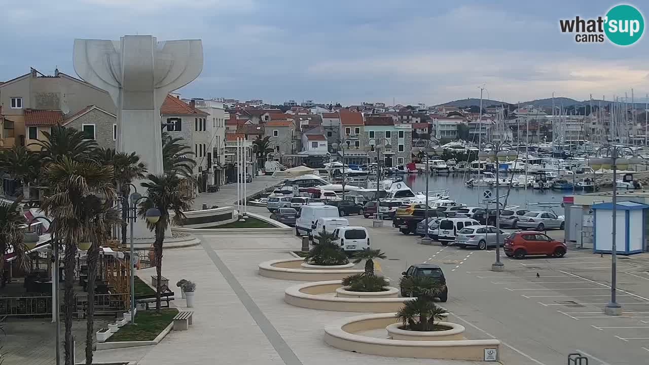 Vodice Live webcam – marina and  seafront