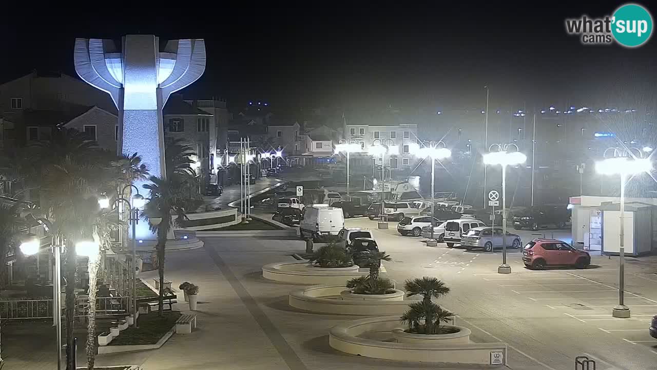 Vodice Live webcam – marina and  seafront