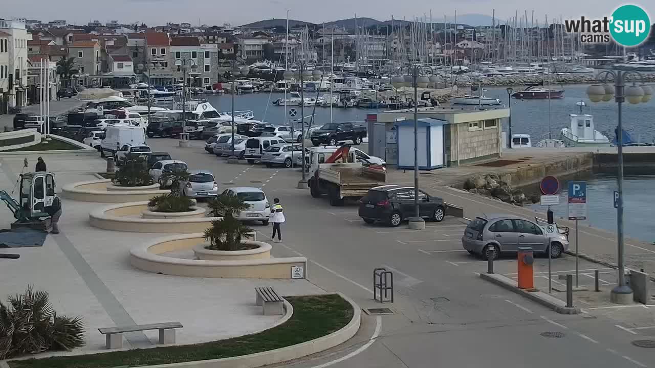 Vodice Live webcam – marina and  seafront