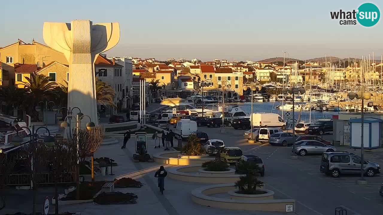 Vodice Live webcam – marina and  seafront