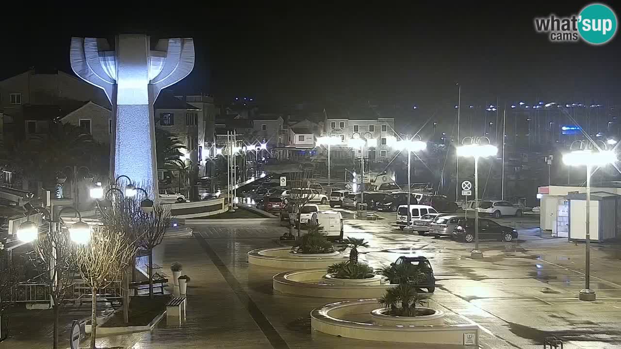 Vodice Live webcam – marina and  seafront