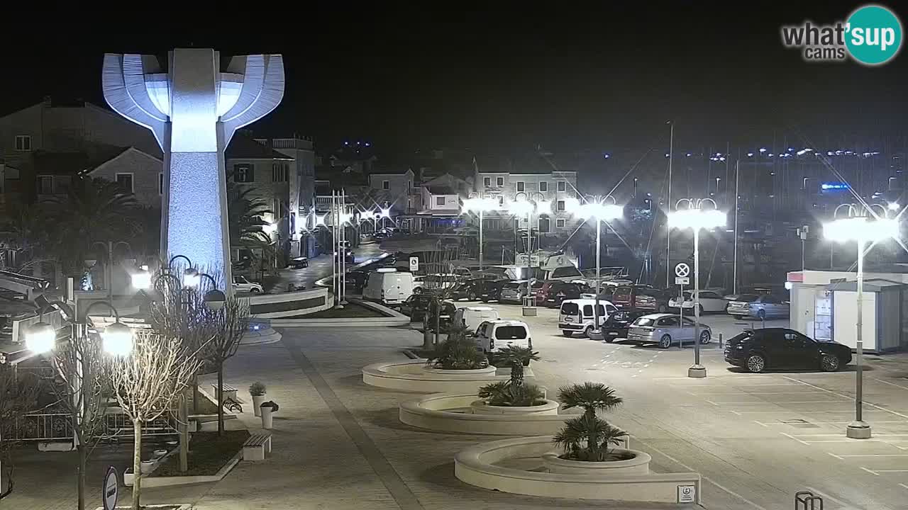 Vodice Live webcam – marina and  seafront