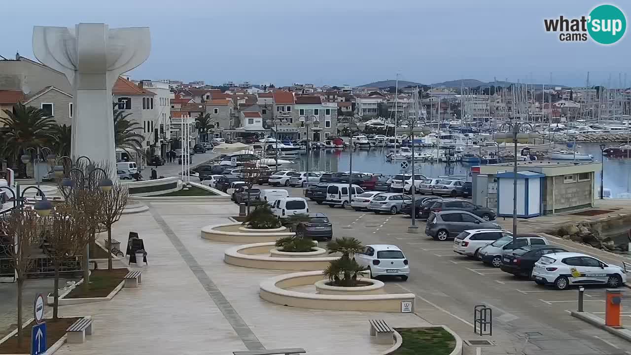 Vodice Live webcam – marina and  seafront