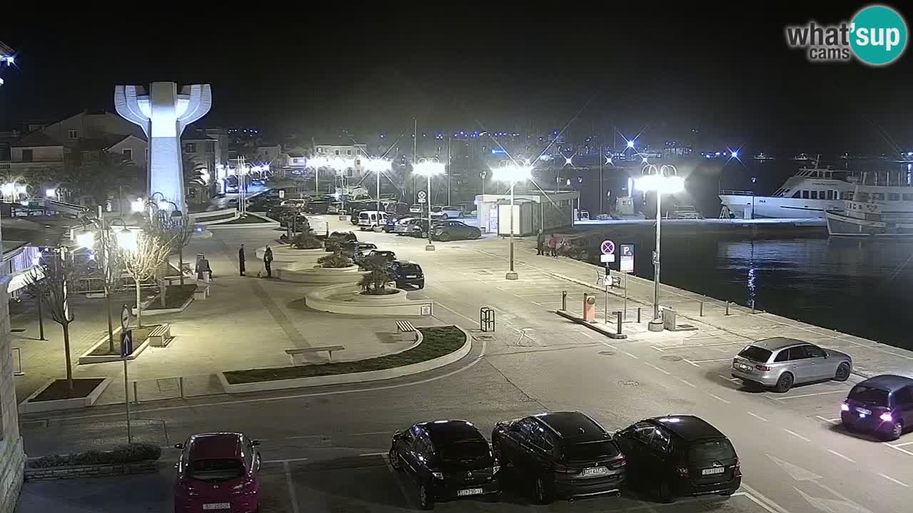 Vodice Live webcam – marina and  seafront