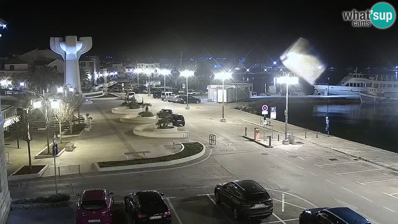 Vodice Live webcam – marina and  seafront