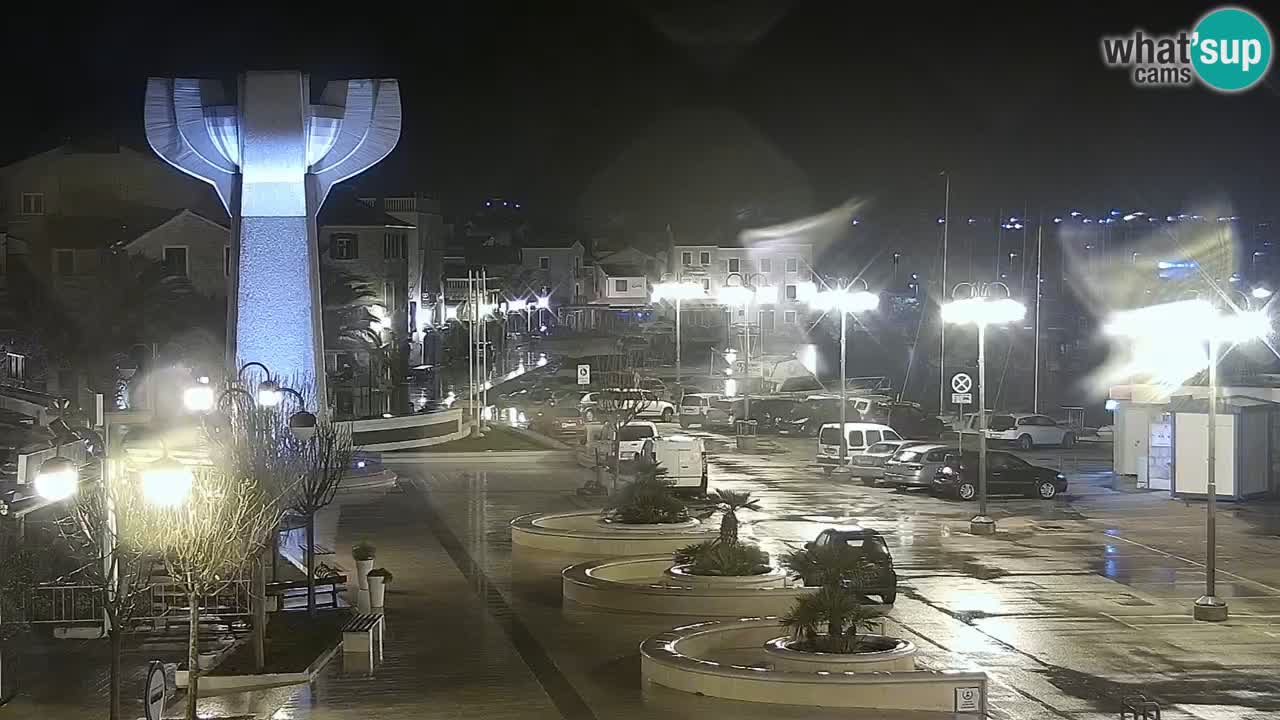 Vodice Live webcam – marina and  seafront