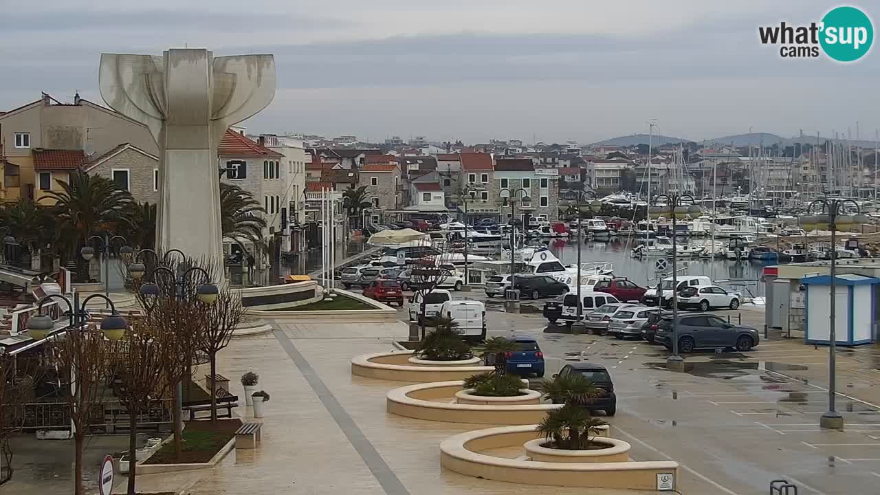 Vodice Live webcam – marina and  seafront