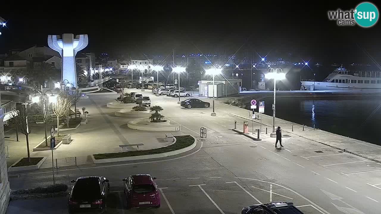 Vodice Live webcam – marina and  seafront