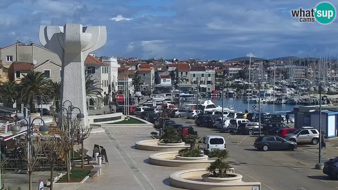 Vodice Live webcam – marina and  seafront