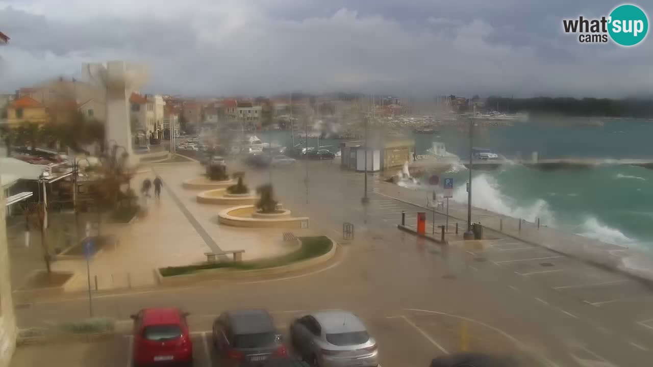 Vodice Live webcam – marina and  seafront