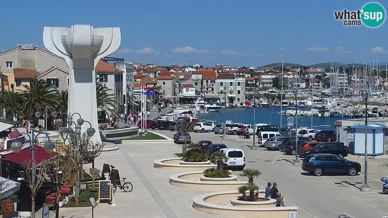 Vodice Live webcam – marina and  seafront