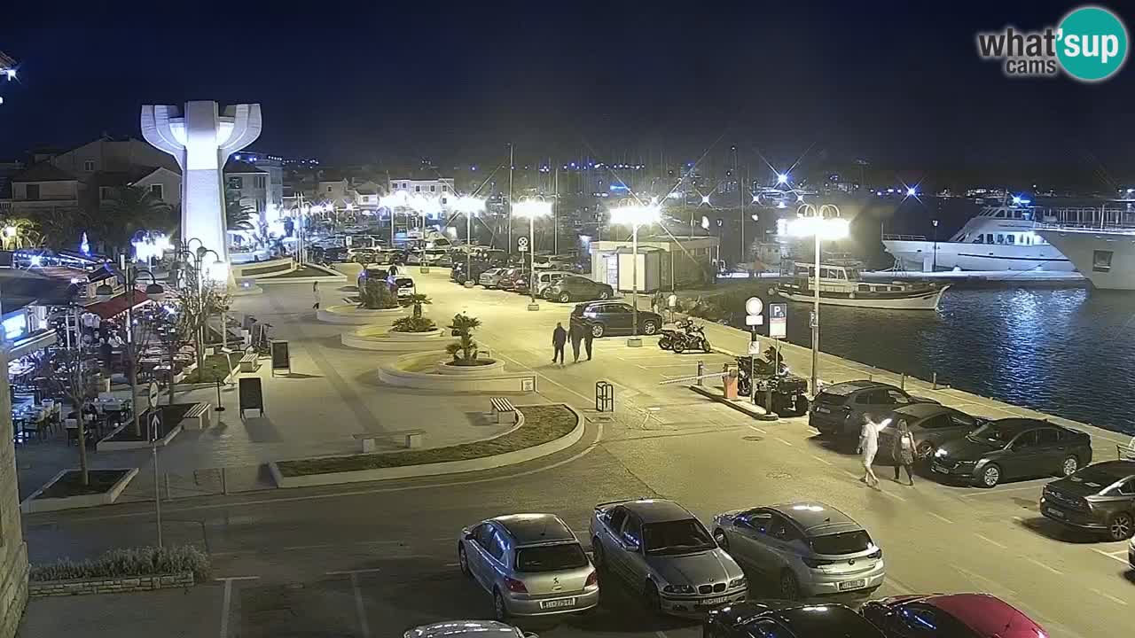 Vodice Live webcam – marina and  seafront