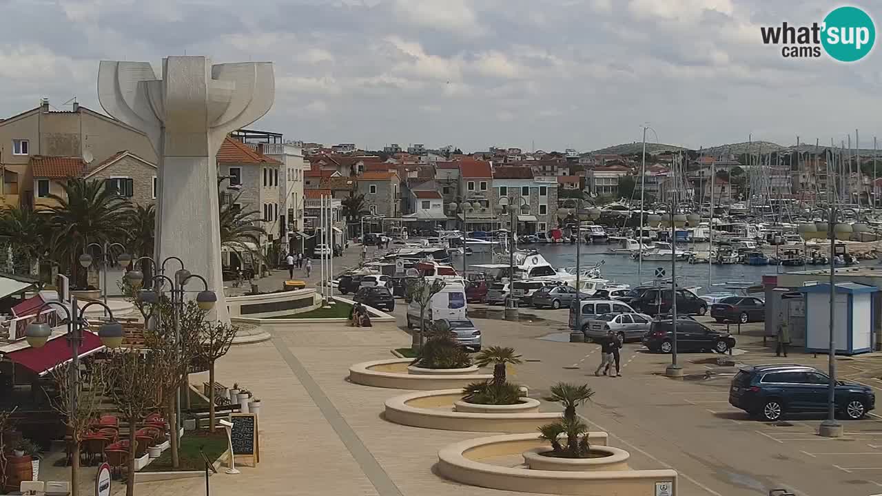 Vodice Live webcam – marina and  seafront