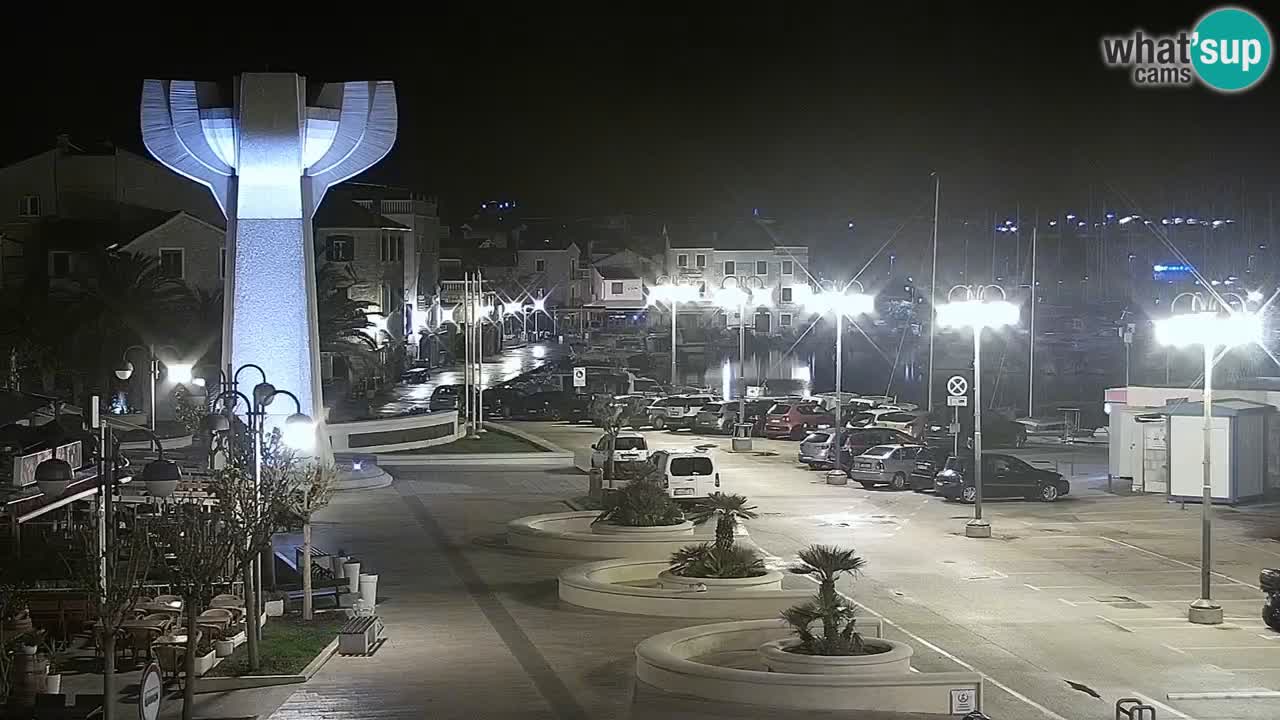 Vodice Live webcam – marina and  seafront