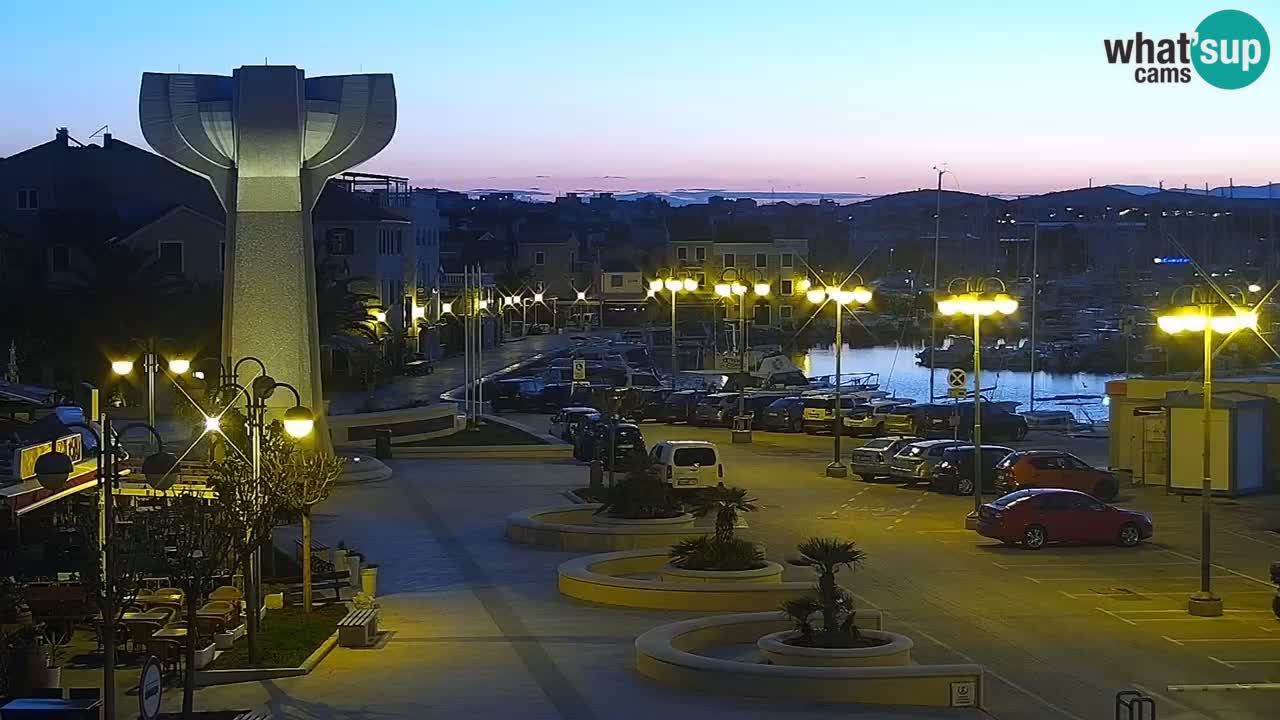 Vodice Live webcam – marina and  seafront